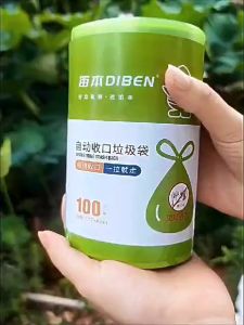 Beg Sampah Wormwood Serut Mudah Alih Isi Rumah Beg Plastik Tebal Anti-Nyamuk Anti-Terbang {1 Roll 100pcs} 