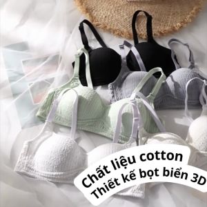 Áo ngực nữ không gọng - Áo lót nữ mút mỏng thông hơi cotton chống tuột siêu cute Shop68 A422