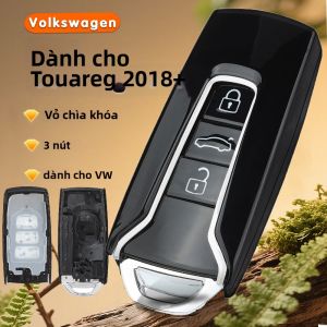 KEYECU 3 Nút Điều Khiển Từ Xa Thông Minh Chìa Khóa Xe Ô Tô Fob Vỏ Dành Cho Xe Volkswagen VW Touareg 2018 + Chất Liệu ABS Vỏ Chìa Khóa Thay Thế