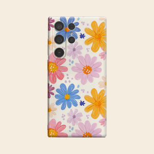 Colorful Cartoon Daisy Luxury Fashion Full Lens Protective Case for Samsung Galaxy S26 S25 S24 A56 A36 Plus Ultra