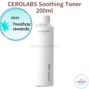 CEROLABS Soothing Toner 200ml – Vegan Gentle Hydration For Sensitive Skin Koreas Top Beauty Choice 5 Award-Winning