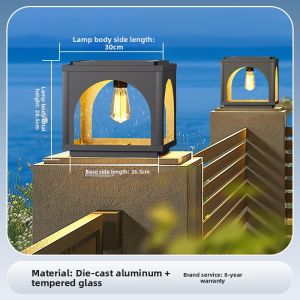 VINCAN | Solar Powered Garden Pillar Light