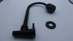 360° Kitchen Black Faucet Flexible Swivel Nozzle Sink Cleaning Single Cold Fauce