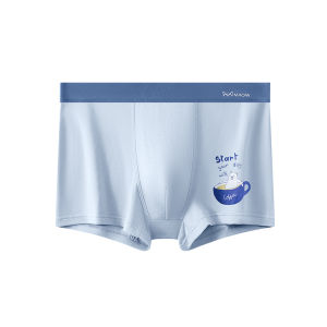 miiow | Pure Cotton Teenage Boys Briefs Underwear Boxer Shorts Middle High School Students Development Period Fat Children Shorts