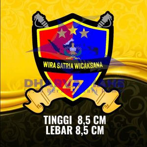 WSW 47 Wira Satya Wicaksana SIP Reg 47 SIP Tahun 2018 Stiker Polisi Stiker Mobil Stiker Motor