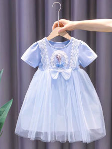 Váy Công Chúa Mùa Hè Cho Bé Gái Váy Công Chúa Elsa Thời Trang Mới 2023 Váy Lưới Ngắn Có Khóa Kéo Váy Công Chúa Cho Bé Gái