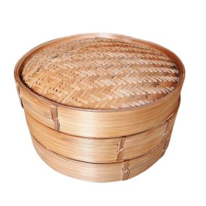 Klakat dimsum bulat - klakat besar susun 2 - klakat bambu - diameter 30cm - kukusan bambu