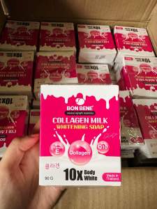 BUY 1 TAKE 1 BON BENE COLLAGEN MILK WHITENING SOAP FROM THAILAND🇹🇭