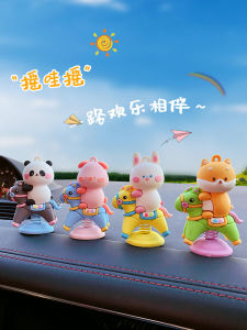 2025 New Cute Creative High-end Car Dashboard Decorations Collection Lovely Pet Horse Wooden Shape Car Interior Accessories