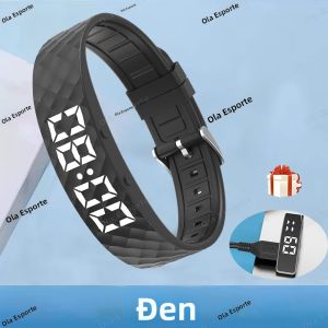 Đồng Hồ Thông Minh Đa Chức Năng Theo Dõi Sức Khỏe Chống Nước IP65 Màn Hình LED Theo Dõi Hoạt Động Giấc Ngủ Máy Đếm Bước Chân Dây Đeo Silicon Dành Cho Người Lớn