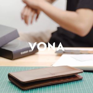 VONA Monaco Long Wallet - Dompet Pria Wanita Panjang Lipat 2 Extra Slot Kartu Kulit PU