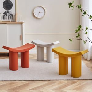 Nordic Small Flying Elephant Slip-On Shoe Stool Plastic Childrens Bench Home Entrance Low Stool Luxury Modern Simplicity
