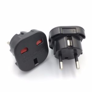 1 Chiếc Anh EU Ổ Cắm Adapter 220V AC Sạc Tường Du Lịch Cắm Chuyển Đổi Euro Ổ Cắm Điện Với Tiêu Chuẩn Nối Đất