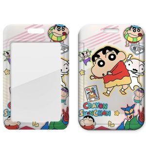 Bandai | Crayon Shin-chan Anime Lanyard Card Holder for Student Campus Meal Card ID Badge Holder with Detachable Lanyard