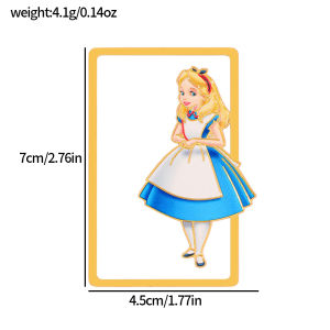 Bandai | Bộ Đánh Dấu Trang Kim Loại Princess Series - Bạch Tuyết Elsa Anna Lọ Lem Ariel Rapunzel Jasmine Thiết Kế Hình Học Dấu Trang Sách Để Đọc Sách Học Tập Quà Tặng Giáng Sinh