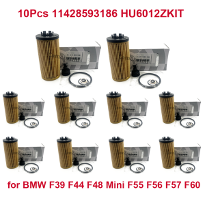 10Pcs Engine Oil Filter 11428593186 HU6012ZKIT For BMW MINI Countryman X1 X2 F39 F44 F48 F54 F55 F56 F57 F60