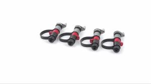Black Works Racing | Tire Deflation Valve Portable Metal Tool Set Of 4 For Car Wheel Holder Tire Pressure Fitting Accessories