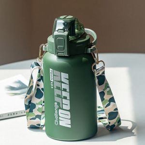 ขวดน้ำกีฬาแบบพกพาขนาดใหญ่ 1000ml รุ่นผู้ชาย รุ่น ผู้หญิง นักเรียนมัธยมต้น ฤดูหนาว กระติกน้ำร้อนแบบมีฉนวน