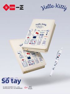 Yi ZHENG | Cute Hello Kitty Notebook Portable Small Cloth Cover Notebook