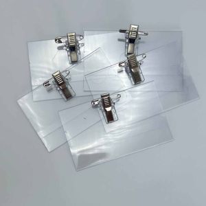 20 Chiếc Kẹp Thẻ Nhân Viên Trong Suốt Hộp Đựng Thẻ Bao Bảo Vệ Thẻ Bao Đựng Thẻ Nhân Viên