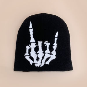 หมวกไหมพรมผู้หญิง หมวกบีนนี่สไตล์กอธ หมวกฟันผู้ชาย สตรีทแวร์ Y2K แฟชั่นฤดูหนาว หมวกไหมพรมสไตล์ฮาราจูกุ วินเทจ อุ่นสบาย ฮิปฮอป ยูนิเซ็กส์