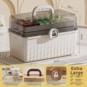 Large Capacity Household Medical Storage Box Multilayer