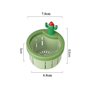 (local delivery) Kebidumei 2pcs Cactus Sink Filter Modern Simple Household Kitchen Tool Blocking Sink Wash Basin Sewer Filter Basket Creative Waste