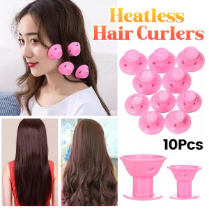 Jozoo 10Pcs/Set Heatless Hair Curlers Soft Silicone Curls Lazy Curling Rods Hair Styling Tools