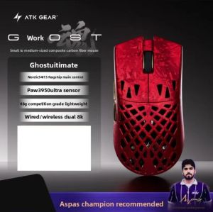 ATK GHOST Composite Carbon Fiber Wireless Gaming Mouse PAW3950 Ultra Sensor 48G Lightweight Esports Mouse 8K Competitive Gamer
