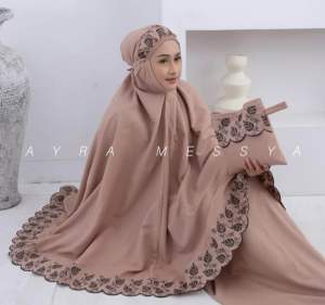 Mukena Ctton premium lis bunga koleksi Bhadshopbutik