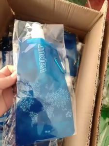 Botol Minum Lipat Anti Tumpah 500 ml Foldable Bottle Vapur Bottle Botol Minum Carabiner Dilipat Lipat Mini Camping Outdoor Freezing Anti Bottle