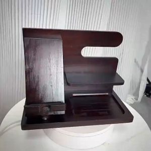 Wooden Bedside Table Watch Rack multi-function Key Racks