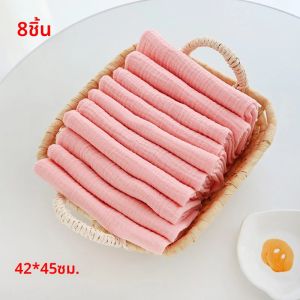 8/10 ชิ้นผ้าอ้อมเด็กผ้ากอซ 42x45 ซม.ผ้าฝ้าย 100% สำหรับทารกแรกเกิดผ้าอ้อมเปลี่ยนผ้าอ้อมล้างทำความสะอาดได้ใช้ซ้ำได้สองชั้นผ้าขนหนูเด็กนุ่ม