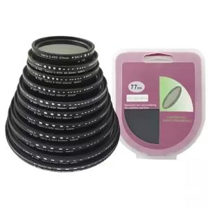 Digital SLR Camera Filter Dimmer Fader Variable ND Filter Adjustable ND2 to ND400 Neutral Density for Camera Lens 37-82mm