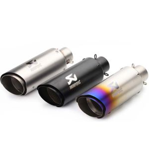 51mm /60mm Inlet Motorcycle Exhaust Pipe Muffler Akrapovic Exhaust Mufflers