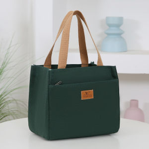Work Bento Bag Meal Bag New Arrival Aluminum Foil Insulated Lunch Box Bag Handbag Large Capacity Commute Minimalist Handbag
