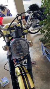 7 Inch Lampu 75W LED Projector Black Motorcycle Headlight H4 Hi-Lo Beam DRL Bike Headlamp For Harle Davidson Accessories Car sportlight