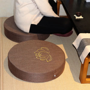 Linen Zafu Meditation Pad Floor Sitting Cushion Lazy Mat Zen Repair Kneeling Seat Pad Home Tatami Removable And Washable