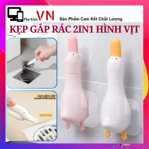 Kẹp Gắp Tóc 2 Đầu / Dụng Cụ Gắp Rác Nhà Vệ Sinh Hình Vịt Chất Liệu Nhựa Nhỏ Gọn Xinh Xắn Kẹp Gắp Tóc Nhà Vệ Sinh - Nhíp Kẹp Rác Chống Tắc Nghẽn Phòng Tắm Hình Vịt Dễ Thương