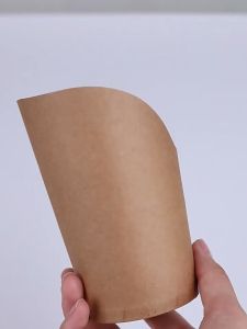 100pcs 14oz French Fries Paper Cup Disposable Kraft Paper Cup Egg Waffle Food Holder