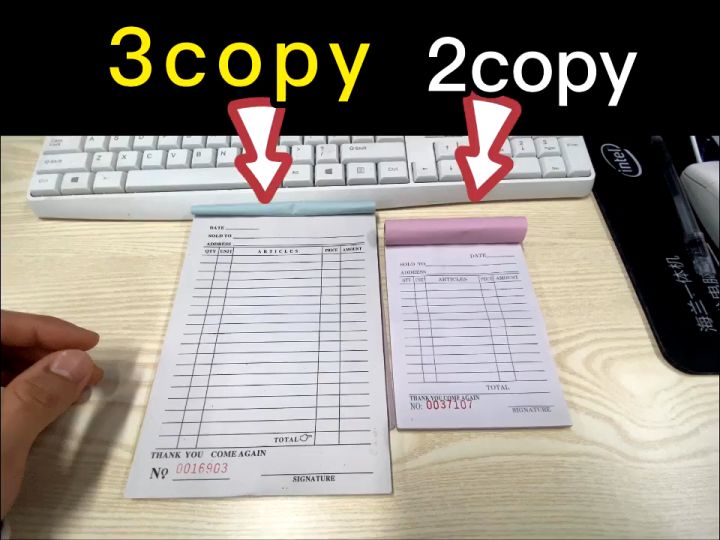 3 Copy Carbonized Receipt Wholesale With Carbon Paper Receipt Duplicate