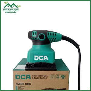 Máy chà nhám rung vuông DCA ASB03-100S chà nhám gỗ mini cầm tay 110 X 100mm
