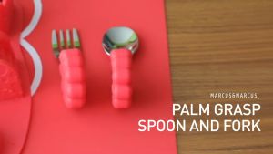 Marcus & Marcus Palm Grasp Spoon & Fork Set for Baby 18m+ | Oh Baby Store - Easy-to-Use Utensils for Self-Feeding