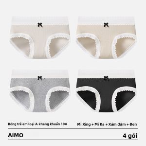 Quần lót tam giác AIMO cho nữ làm  vải cotton kiểu cạp vừa kháng khuẩn