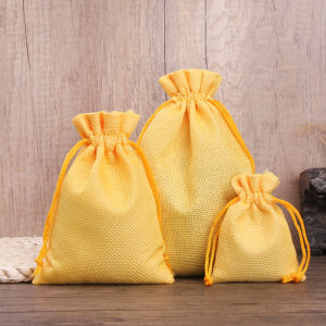 10 Pcs Various Colors Jute Drawstring Pouches for Christmas Wedding Party Gift Home Organizer Dustproof Multi Size Storage Bags