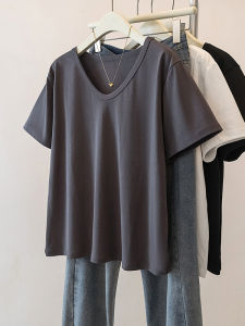 AIYITI | Youthful Design V-Neck Short Sleeve Plus Size T-Shirt