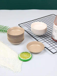 Disposable Rice Hull Plate Vinegar Seasoning Small Dish Home Dining Utensils Dipping Sauce Plate Commercial Small Dish