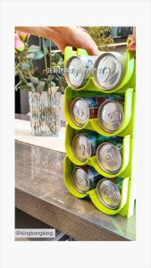 KKKing Can Be Stacked Refrigerator Beer Storage Rack Drawer Cans Beverage Finishing Rack Cabinet Wine Rack