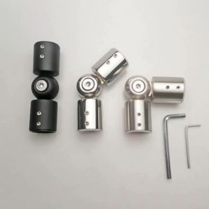 304 Stainless Steel Rod Corner Connector for Bay Window Adjustable Elbow Connector for Customizable Curtain Rod Setups