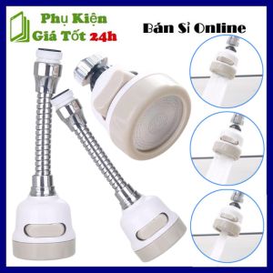 Đầu Nối Vòi Nước Bồn Rửa Chén Tăng Áp Xoay 360 Độ  Đầu Vòi Rửa Bát Kéo Dài Có Nút Điều Chỉnh 2 Chế Độ - Vòi Nước  Vòi Tăng Áp Gắn Bồn Rửa Tiện Lợi Dài 18cm